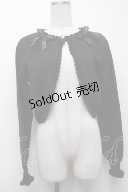 画像1: m petit by misako / リボンニットボレロ M 黒 S-25-09-10-029-LO-TO-AS-ZS
