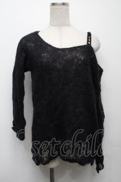 画像1: ALGONQUINS / モヘアニット  黒 S-25-09-10-030-AL-TO-HR-ZS