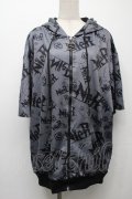 NieR Clothing / 転写ZIPパーカー  グレー S-25-09-10-032-PU-TO-HR-ZS