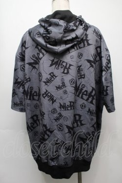 画像2: NieR Clothing / 転写ZIPパーカー  グレー S-25-09-10-032-PU-TO-HR-ZS