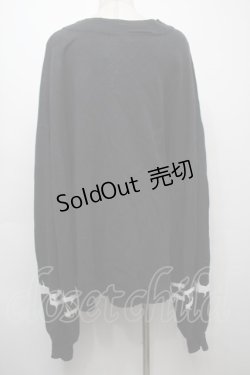 画像2: REFLEM / ブランドロゴハイゲージVネックニット  黒ｘ白 S-25-09-10-034-PU-TO-AS-ZS