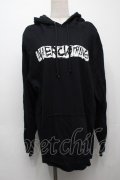 NieR Clothing / プリントフードプルパーカー  黒 S-25-09-10-037-PU-TO-HR-ZS