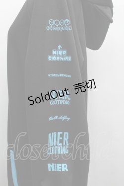 画像3: NieR Clothing / ネコミミフードパーカー  黒xブルー S-25-09-11-037-PU-TO-HR-ZI