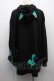 画像2: NieR Clothing / シエルなりきりBRAID×WIDE SLEEVE PARKA【猫耳付き】 パーカー  黒ｘグリーン S-25-09-11-038-PU-TO-HR-ZS (2)