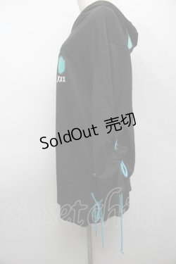 画像3: NieR Clothing / シエルなりきりBRAID×WIDE SLEEVE PARKA【猫耳付き】 パーカー  黒xグリーン S-25-09-11-038-PU-TO-HR-ZI