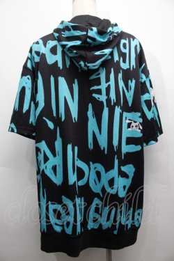 画像2: NieR Clothing / 転写パーカー  黒ｘグリーン S-25-09-11-039-PU-TO-HR-ZS