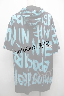 画像2: NieR Clothing / 転写パーカー  黒ｘグリーン S-25-09-11-039-PU-TO-HR-ZI