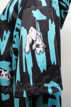 画像3: NieR Clothing / 転写パーカー  黒ｘグリーン S-25-09-11-039-PU-TO-HR-ZS