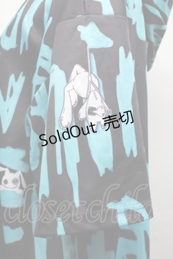 画像3: NieR Clothing / 転写パーカー  黒ｘグリーン S-25-09-11-039-PU-TO-HR-ZI