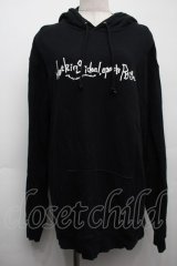 NieR Clothing / プリントフード付きプルオーバー  黒 S-25-09-11-040-PU-TO-HR-ZI