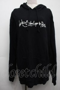 NieR Clothing / プリントフード付きプルオーバー  黒 S-25-09-11-040-PU-TO-HR-ZI