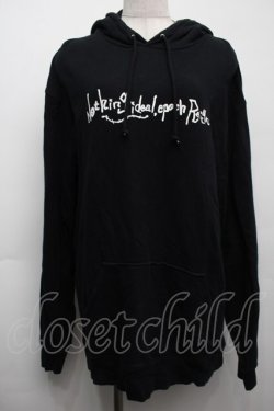 画像1: NieR Clothing / プリントフード付きプルオーバー  黒 S-25-09-11-040-PU-TO-HR-ZS