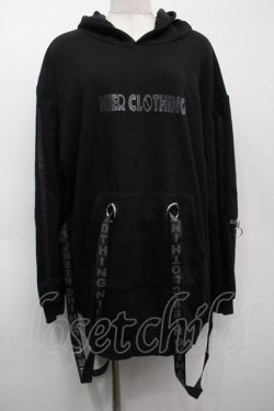 画像1: NieR Clothing / 王冠ｘハートプリントプルオーバー  黒 S-25-09-11-042-PU-TO-HR-ZS