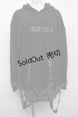 画像1: NieR Clothing / 王冠xハートプリントプルオーバー  黒 S-25-09-11-042-PU-TO-HR-ZI