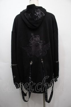 画像2: NieR Clothing / 王冠ｘハートプリントプルオーバー  黒 S-25-09-11-042-PU-TO-HR-ZS