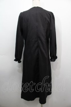 画像2: NieR Clothing / ZIPｘ編み上げワンピース  黒 S-25-09-11-043-PU-OP-HR-ZS