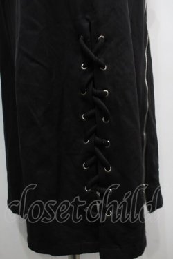 画像4: NieR Clothing / ZIPｘ編み上げワンピース  黒 S-25-09-11-043-PU-OP-HR-ZS