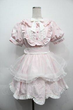 画像1: MEWROCO / ナース風フリルワンピース  ピンク S-25-09-11-046-LO-OP-HR-ZS