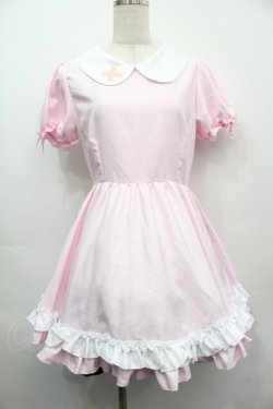 画像1: LOLITA / ナース風ワンピース  ピンク S-25-09-11-047-LO-OP-HR-ZS