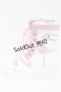 画像2: LOLITAその他 / 厚底ブーツ 40 白xピンク S-25-09-11-006-LO-SH-HR-ZS