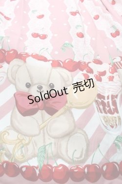 画像3: axes femme kawaii / クマパフェ総柄ジャンスカ  ピンク S-25-09-11-048-AX-OP-HR-ZS