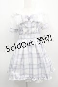 LIZ LISA / チェックエプロンワンピース  ブルー S-25-09-11-053-LO-OP-HR-ZS