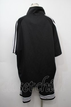画像2: NieR Clothing / ライン入りセットアップ  黒ｘ白 S-25-09-11-054-PU-BL-HR-ZS