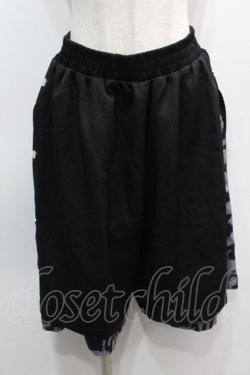 画像1: NieR Clothing / レオパードレイヤードパンツ  黒ｘグレー S-25-09-11-055-PU-PA-HR-ZS