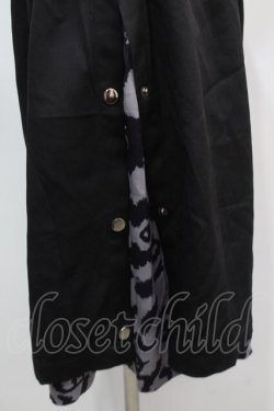 画像3: NieR Clothing / レオパードレイヤードパンツ  黒ｘグレー S-25-09-11-055-PU-PA-HR-ZS