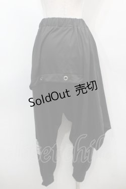 画像2: NieR Clothing / アシメサルエルパンツ  黒 S-25-09-11-056-PU-PA-HR-ZS