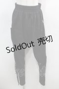 NieR Clothing / レースアップサルエルパンツ  黒 S-25-09-11-057-PU-PA-HR-ZS