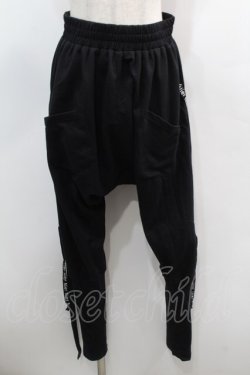 画像1: NieR Clothing / レースアップサルエルパンツ  黒 S-25-09-11-057-PU-PA-HR-ZS