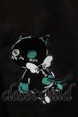 画像3: NieR Clothing / シエル刺繍サイドZIPパンツ  黒ｘグリーン S-25-09-11-058-PU-PA-HR-ZS