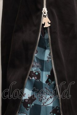 画像4: NieR Clothing / シエル刺繍サイドZIPパンツ  黒ｘグリーン S-25-09-11-058-PU-PA-HR-ZS