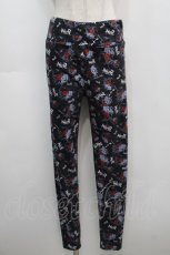 画像1: NieR CLOTHING / 総柄レギンスパンツ  黒S-25-09-11-059-PU-PA-HR-ZT588 (1)