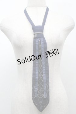 画像1: Ozz Croce / チェーンデザインネクタイ  紺 S-25-09-11-011-OO-ZA-HR-ZS