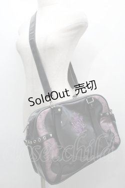 画像4: ALGONQUINS / 刺 Ｘクロスバッグ  黒Ｘ紫 S-25-09-11-013-AL-BG-HR-ZS