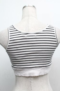 画像2: NieR Clothing / リブトップス  白ｘ黒 S-25-09-11-014-PU-TO-HR-ZS