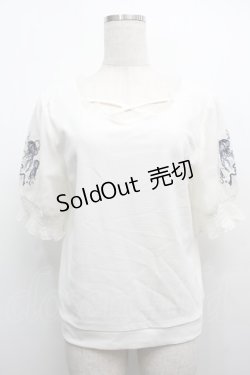 画像1: axes femme / ラメール刺繍トップス  キナリ S-25-09-11-015-AX-TO-HR-ZS