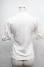 画像2: 【SALE】Jamie エーエヌケー / バタフライモチーフリブカットソー  白 S-25-09-11-016-LO-TO-HR-ZT508 (2)
