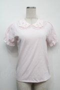Nile Perch / 三角えりパフカットソー  ピンク S-25-09-11-020-LO-TO-HR-ZS