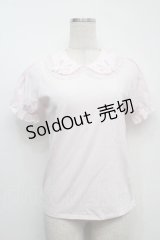 Nile Perch / 三角えりパフカットソー  ピンク S-25-09-11-020-LO-TO-HR-ZT491