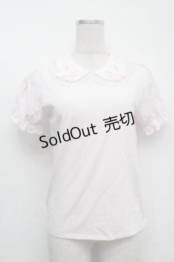 画像1: Nile Perch / 三角えりパフカットソー  ピンク S-25-09-11-020-LO-TO-HR-ZT491