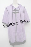 NieR Clothing / ベルトデザインパーカー  ラベンダー S-25-09-11-022-PU-TO-HR-ZI