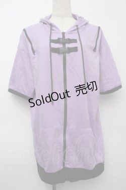 画像1: NieR Clothing / ベルトデザインパーカー  ラベンダー S-25-09-11-022-PU-TO-HR-ZI