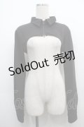 NieR Clothing / ショートZIPボレロ  黒 S-25-09-11-026-PU-BL-HR-ZI