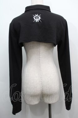 画像2: NieR Clothing / ショートZIPボレロ  黒 S-25-09-11-026-PU-BL-HR-ZS