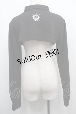 画像2: NieR Clothing / ショートZIPボレロ  黒 S-25-09-11-026-PU-BL-HR-ZI