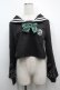 画像1: NieR Clothing / リボン付きセーラートップス  黒ｘグリーン S-25-09-11-027-PU-TO-HR-ZS (1)