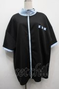 NieR / バイカラーZIPアップ  黒ｘサックス S-25-09-11-028-EL-TO-HR-ZS